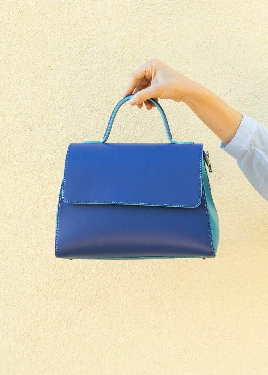 borsa blu azzurra