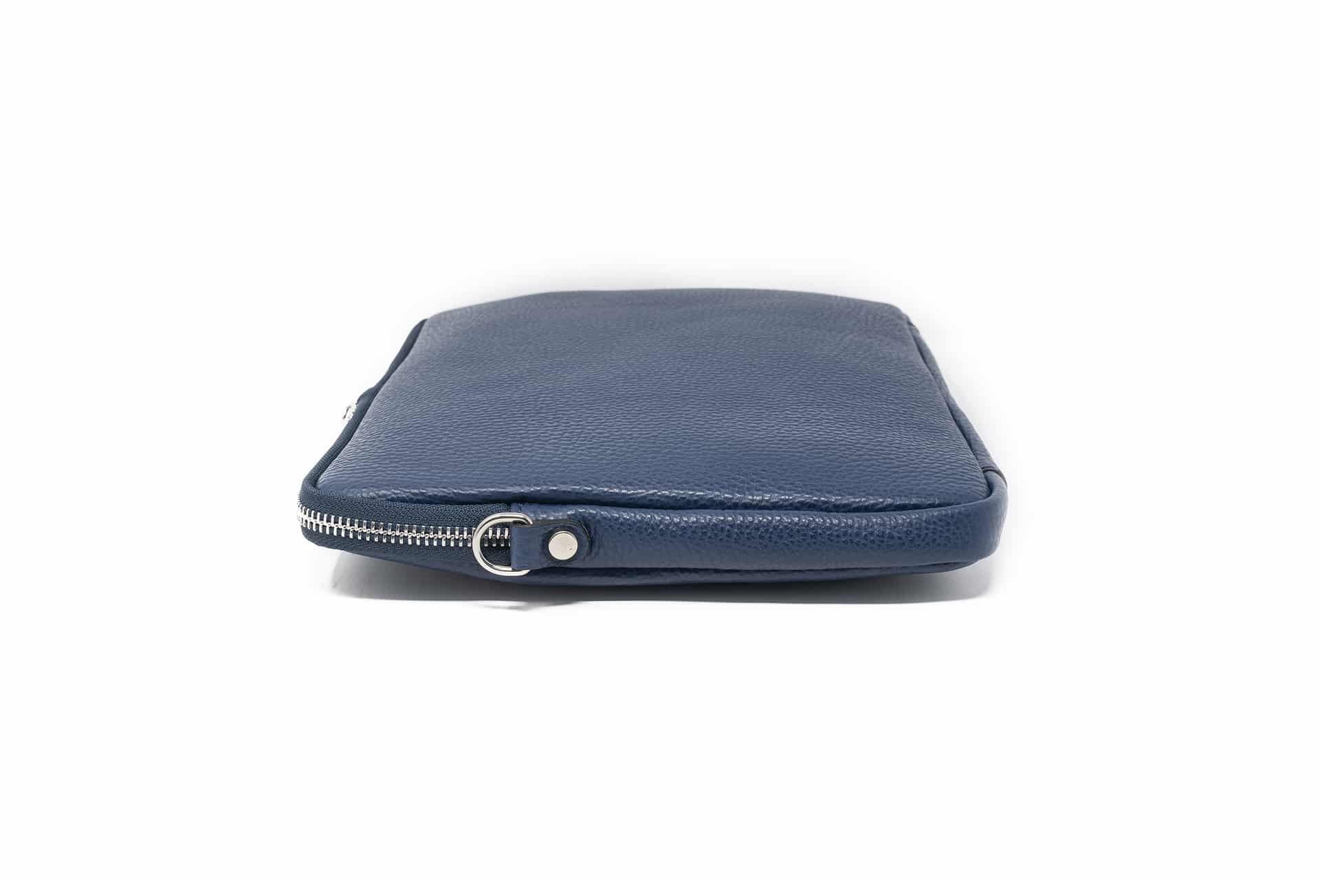 Custodia tablet blu in pelle - Porta Ipad pelle Made in Italy