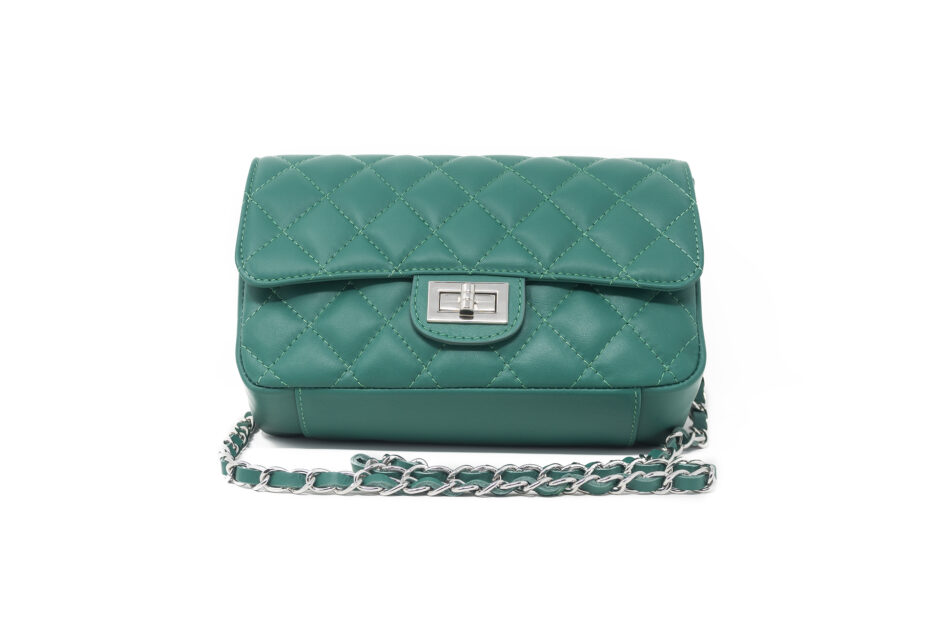 borsa verde tipo chanel