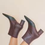 stivaletti verdi tacco basso