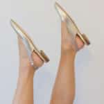 slingback oro comode