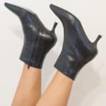 stivaletti neri tacco basso sottile