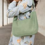 borsa verde salvia artigianale