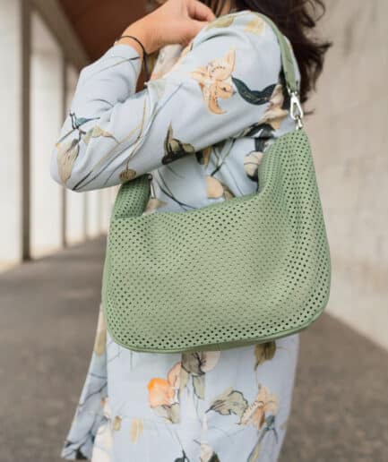 borsa verde salvia artigianale