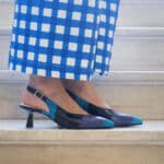 slingback pitonate blu